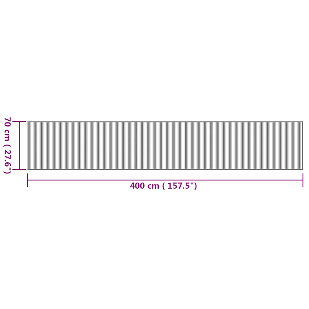 Rug Rectangular Natural70x400 cm Bamboo