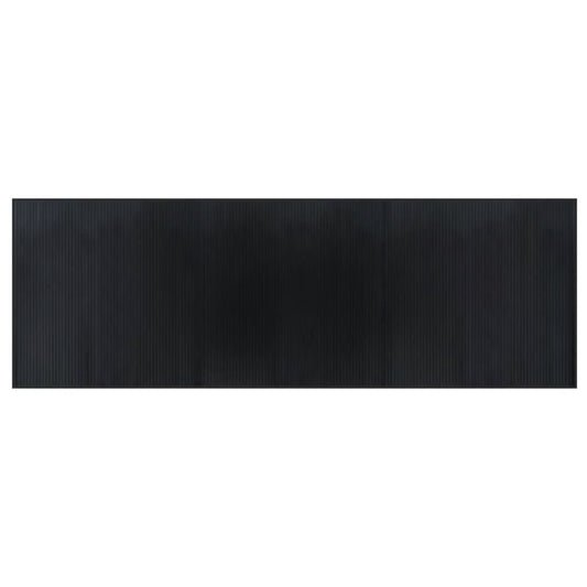 Rug Rectangular Black100x300 cm Bamboo Rug Rectangular Black100x300 cm Bamboo
