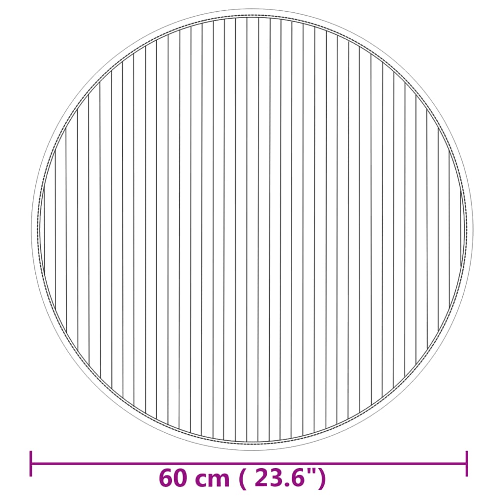 Rug Round Natural60 cm Bamboo