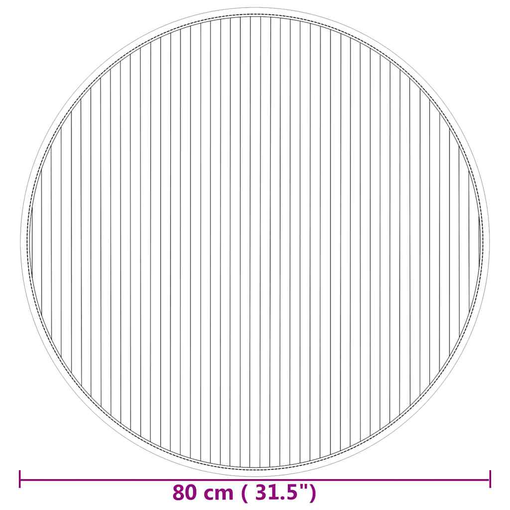 Rug Round Natural80 cm Bamboo