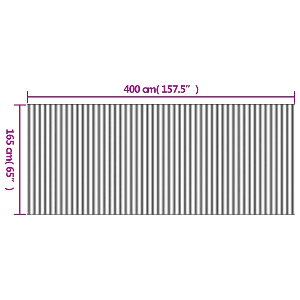 Room Divider Brown Width 400 cm Height 165 cm Bamboo