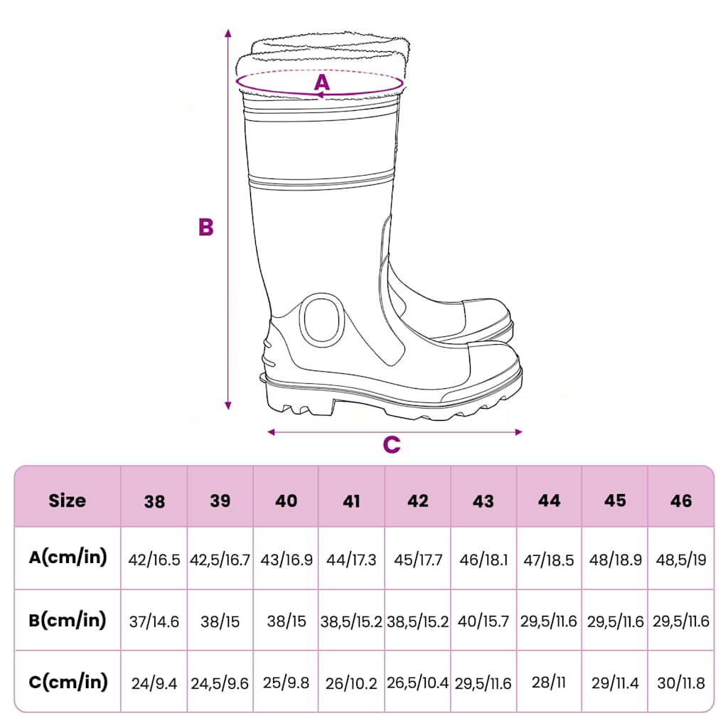 Rian Boots with Removable Socks Black Size 44 PVC