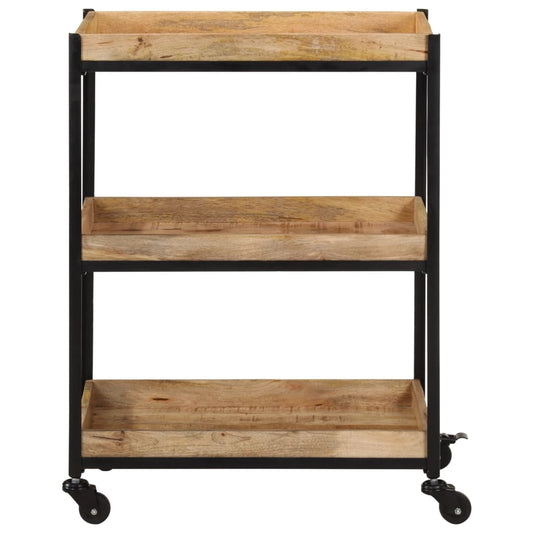 Kitchen Trolley 60x40x80 cm Solid Rough Wood Mango Kitchen Trolley 60x40x80 cm Solid Rough Wood Mango