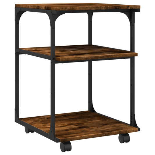 Printer Stand 3-Tier Smoked Oak 43x48x64 cm Engineered Wood Printer Stand 3-Tier Smoked Oak 43x48x64 cm Engineered Wood