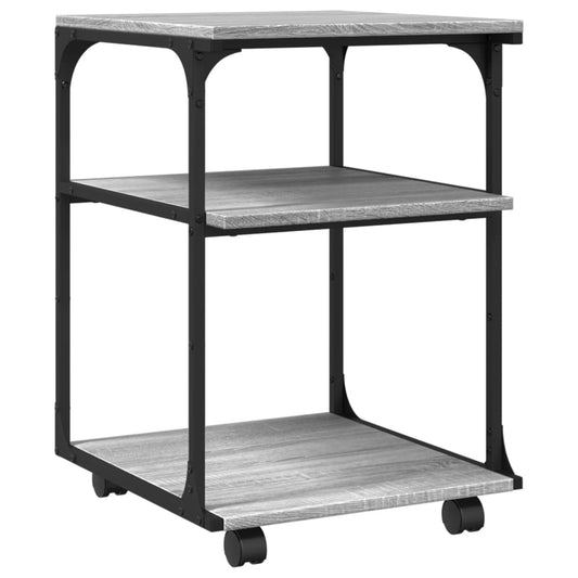 Printer Stand 3-Tier Grey Sonoma 43x48x64 cm Engineered Wood Printer Stand 3-Tier Grey Sonoma 43x48x64 cm Engineered Wood