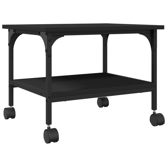 Printer Stand 2-Tier Black 50x40x38 cm Engineered Wood Printer Stand 2-Tier Black 50x40x38 cm Engineered Wood