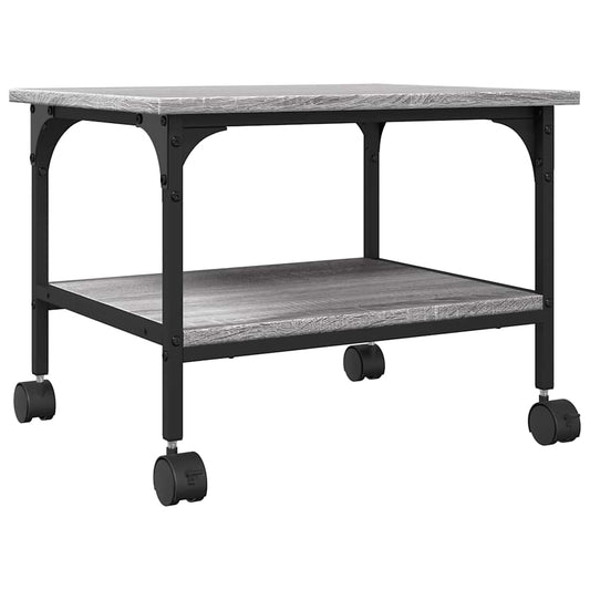 Printer Stand 2-Tier Grey Sonoma 50x40x38 cm Engineered Wood Printer Stand 2-Tier Grey Sonoma 50x40x38 cm Engineered Wood
