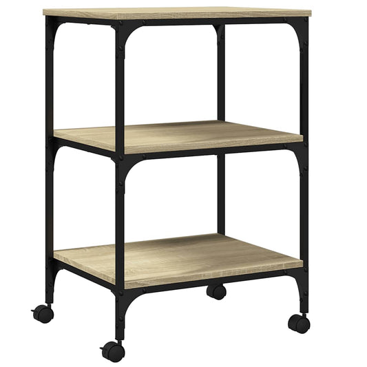 Printer Stand 3-Tier Sonoma Oak 50x41x75 cm Engineered Wood Printer Stand 3-Tier Sonoma Oak 50x41x75 cm Engineered Wood