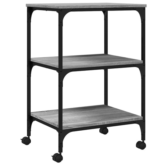 Printer Stand 3-Tier Grey Sonoma 50x41x75 cm Engineered Wood Printer Stand 3-Tier Grey Sonoma 50x41x75 cm Engineered Wood