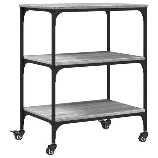 Kitchen Trolley Grey Sonoma 60x41x76 cm Engineered Wood Kitchen Trolley Grey Sonoma 60x41x76 cm Engineered Wood