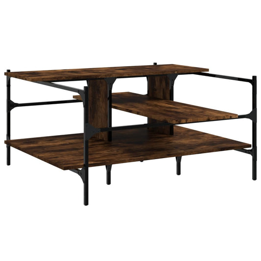 Coffee Table Smoked Oak 100x100x48,5 cm Engineered Wood Coffee Table Smoked Oak 100x100x48,5 cm Engineered Wood