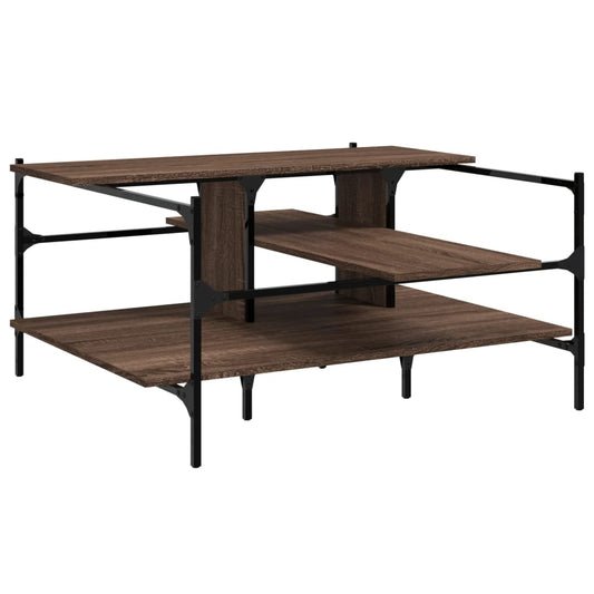 Coffee Table Brown Oak 100x100x48,5 cm Engineered Wood Coffee Table Brown Oak 100x100x48,5 cm Engineered Wood