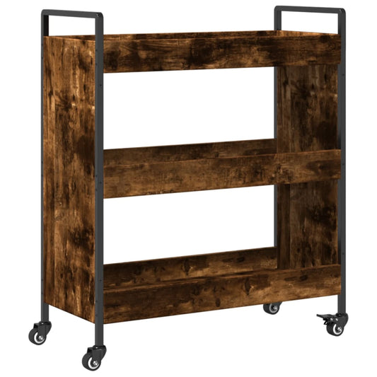 Kitchen Trolley Smoked Oak 70x30x82 cm Engineered Wood Kitchen Trolley Smoked Oak 70x30x82 cm Engineered Wood