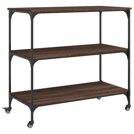 Kitchen Trolley Brown Oak 102x50x95 cm Engineered Wood Kitchen Trolley Brown Oak 102x50x95 cm Engineered Wood