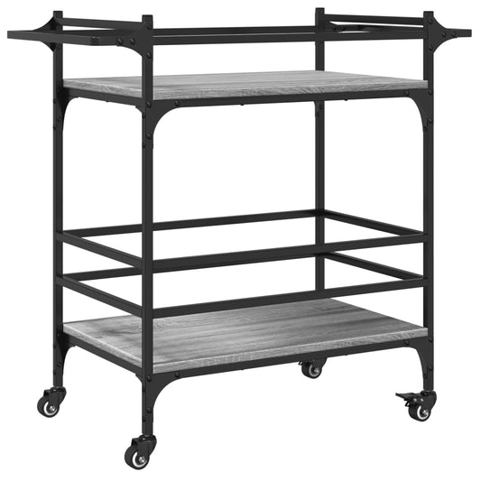 Kitchen Trolley Grey Sonoma 82x40x78.5 cm Engineered Wood Kitchen Trolley Grey Sonoma 82x40x78.5 cm Engineered Wood