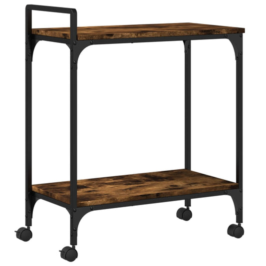 Kitchen Trolley Smoked Oak 60.5x31x72.5 cm Engineered Wood Kitchen Trolley Smoked Oak 60.5x31x72.5 cm Engineered Wood