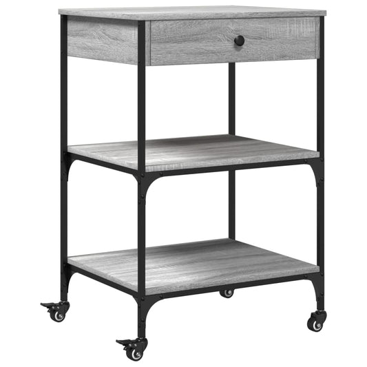 Kitchen Trolley Grey Sonoma 60x48x89,5 cm Engineered Wood Kitchen Trolley Grey Sonoma 60x48x89,5 cm Engineered Wood