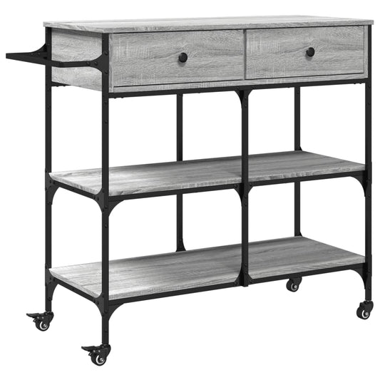 Kitchen Trolley Grey Sonoma 105x42x95 cm Engineered Wood Kitchen Trolley Grey Sonoma 105x42x95 cm Engineered Wood