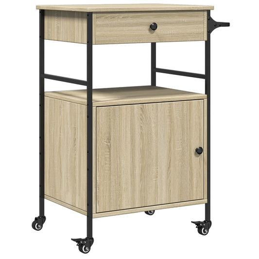 Kitchen Trolley Sonoma Oak 56x43x89,5 cm Engineered Wood Kitchen Trolley Sonoma Oak 56x43x89,5 cm Engineered Wood