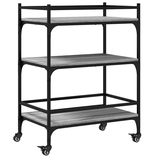 Kitchen Trolley Grey Sonoma 65x40x86,5 cm Engineered Wood Kitchen Trolley Grey Sonoma 65x40x86,5 cm Engineered Wood