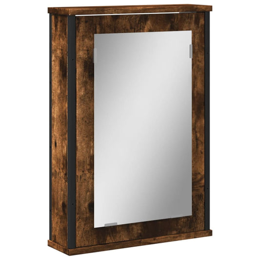 Bathroom Mirror Cabinet Smoked Oak 42x12x60 cm Engineered Wood Bathroom Mirror Cabinet Smoked Oak 42x12x60 cm Engineered Wood