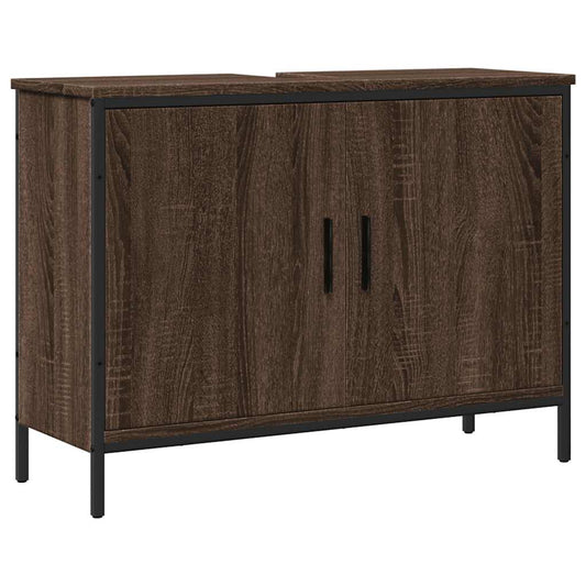 Bathroom Sink Cabinet Brown Oak 80x30x60 cm Engineered Wood Bathroom Sink Cabinet Brown Oak 80x30x60 cm Engineered Wood