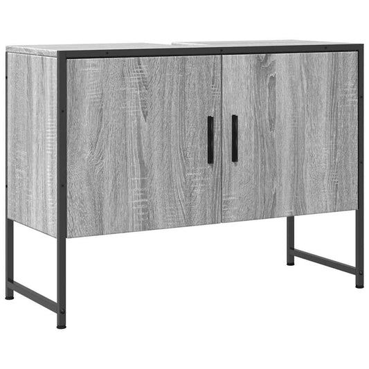 Bathroom Sink Cabinet Grey Sonoma 80x33x60 cm Engineered Wood Bathroom Sink Cabinet Grey Sonoma 80x33x60 cm Engineered Wood