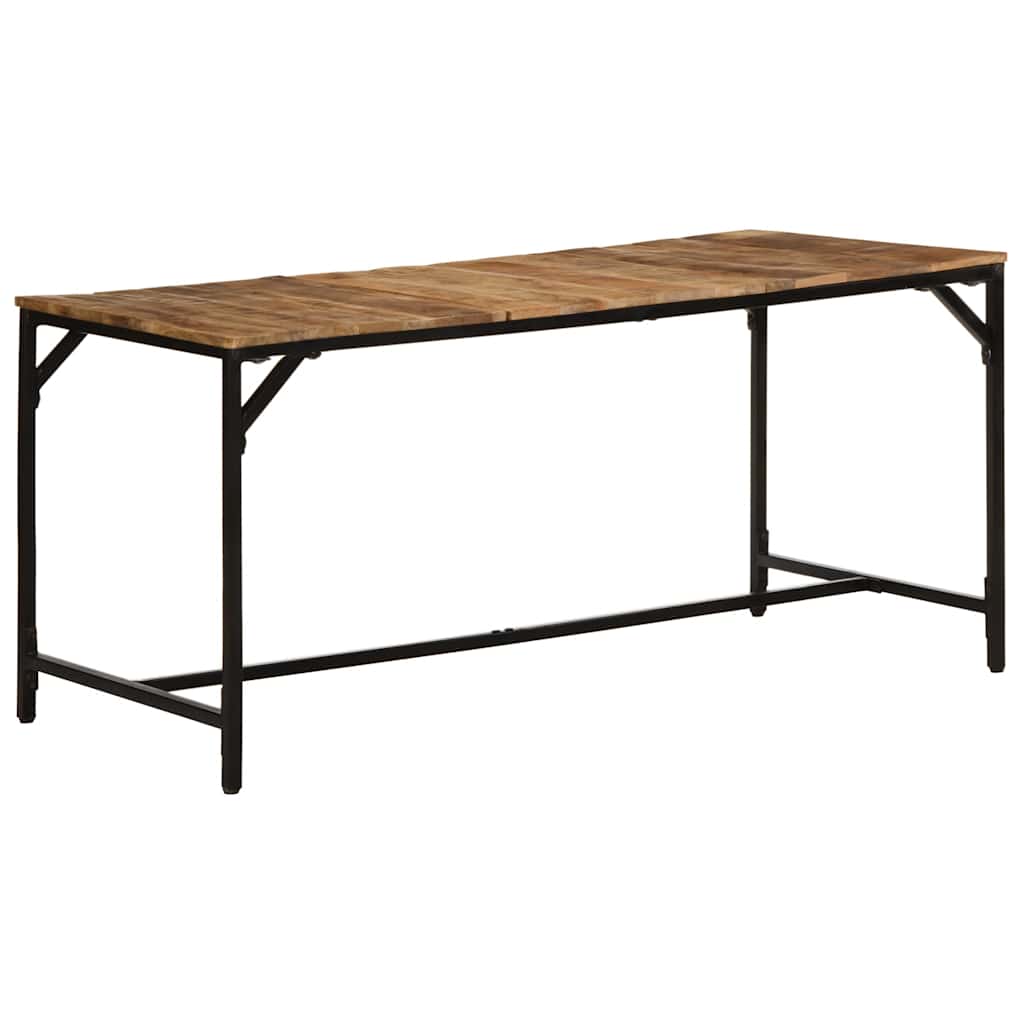 Dining Table 160x80x75 cm Solid Wood Rough Mango