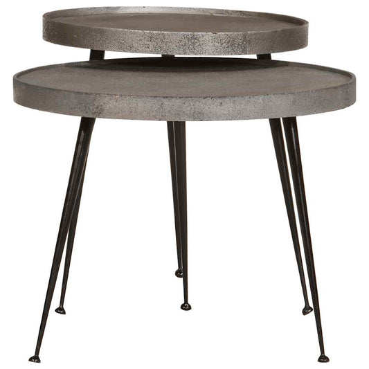 Coffee Table 2 pcs Silver Engineered Wood Coffee Table 2 pcs Silver Engineered Wood
