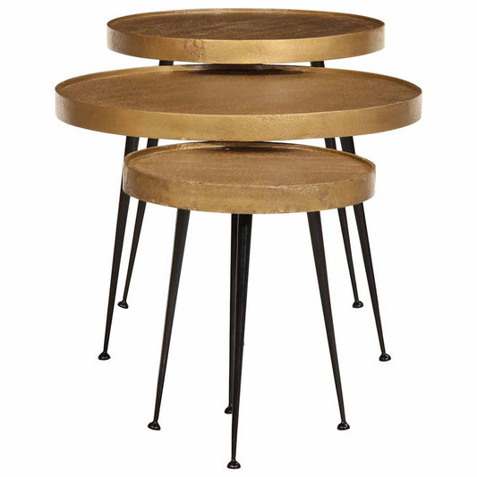 Coffee Table 3 pcs Golden Engineered Wood Coffee Table 3 pcs Golden Engineered Wood