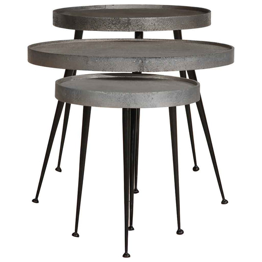 Coffee Table 3 pcs Silver Engineered Wood Coffee Table 3 pcs Silver Engineered Wood