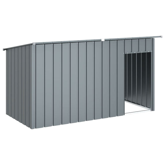Dog House with Roof Anthracite 196x91x110 cm Galvanised Steel Dog House with Roof Anthracite 196x91x110 cm Galvanised Steel