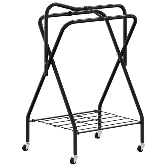 Saddle Rack Foldable Freestanding Black Iron Saddle Rack Foldable Freestanding Black Iron