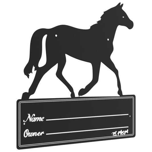 Stable Nameplate Black Steel Stable Nameplate Black Steel