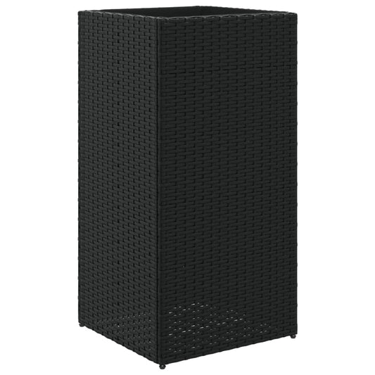 Garden Planter Black 40x40x80 cm Poly Rattan Garden Planter Black 40x40x80 cm Poly Rattan