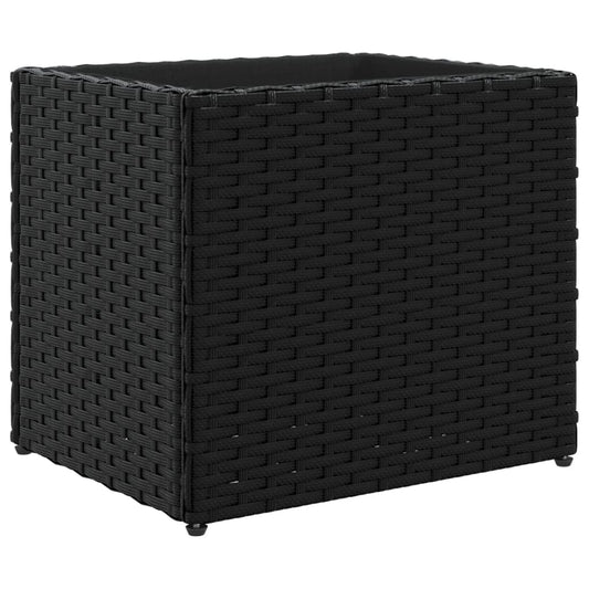 Garden Planter Black 36x30x32 cm Poly Rattan Garden Planter Black 36x30x32 cm Poly Rattan