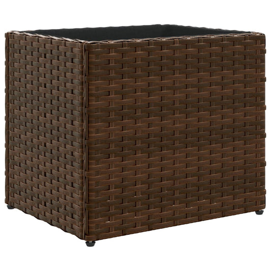 Garden Planter Brown 36x30x32 cm Poly Rattan Garden Planter Brown 36x30x32 cm Poly Rattan