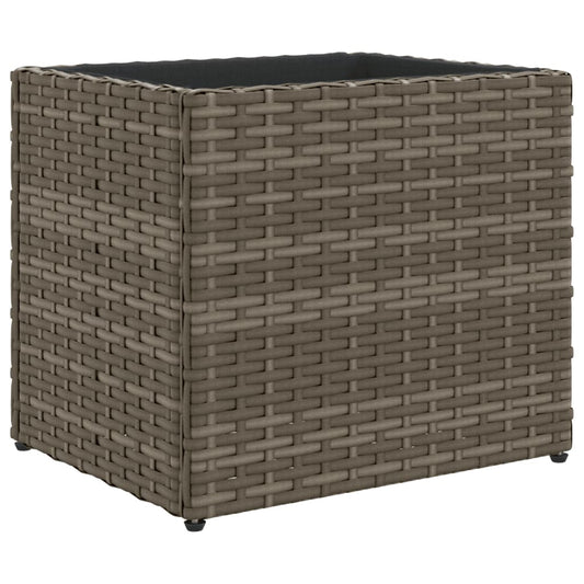 Garden Planter Grey 36x30x32 cm Poly Rattan Garden Planter Grey 36x30x32 cm Poly Rattan