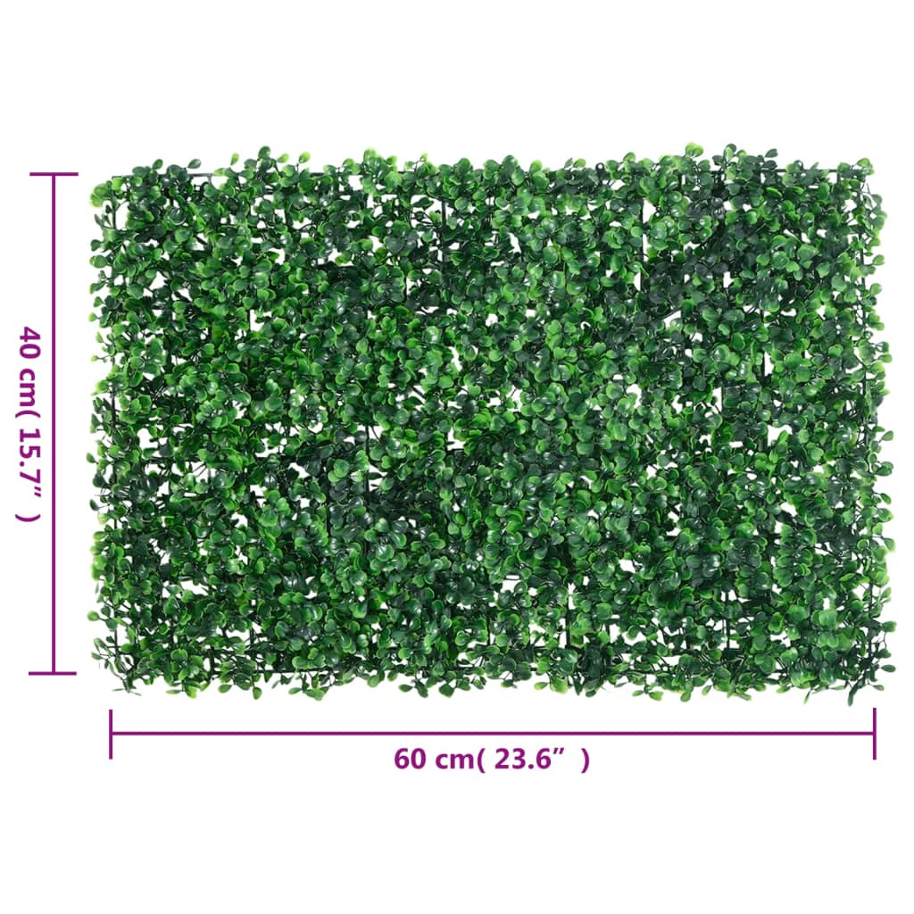 Artificial Shrub Leaf Fence 24 pcs Green 40x60 cm
