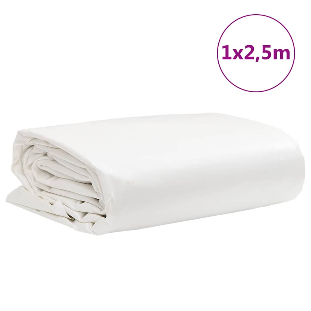 Tarpaulin White 1x2.5 m 650 g/m²