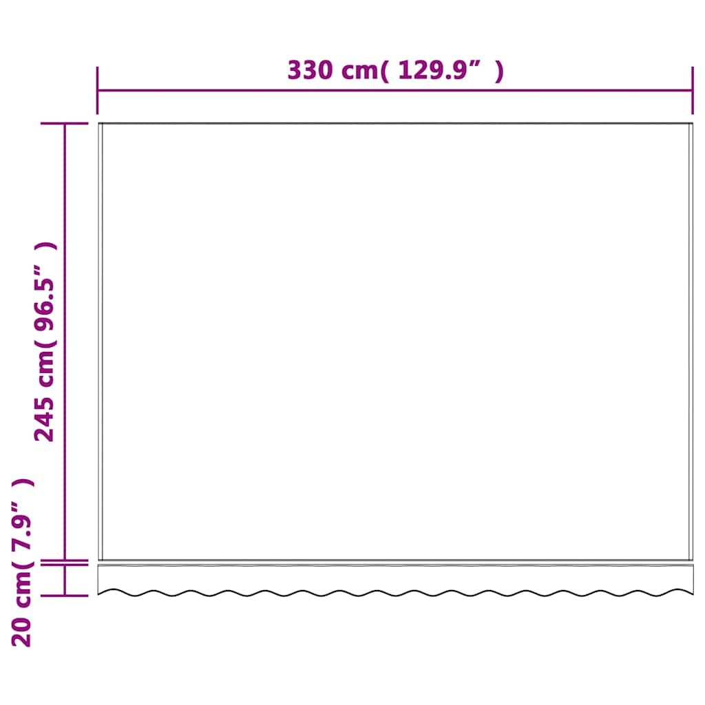 Awning Replacement Fabric Red and White 3.5x2.5 m Polyester