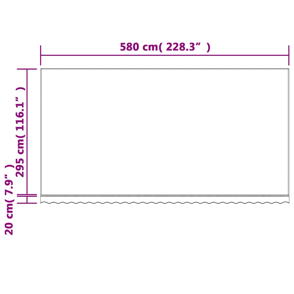 Replacement Awning Fabric | Multicolour | 100% Polyester with PU coating