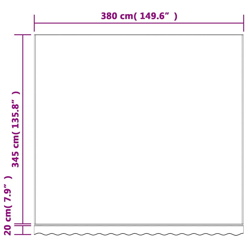 Awning Replacement Fabric Multicolour 400x350 cm Polyester