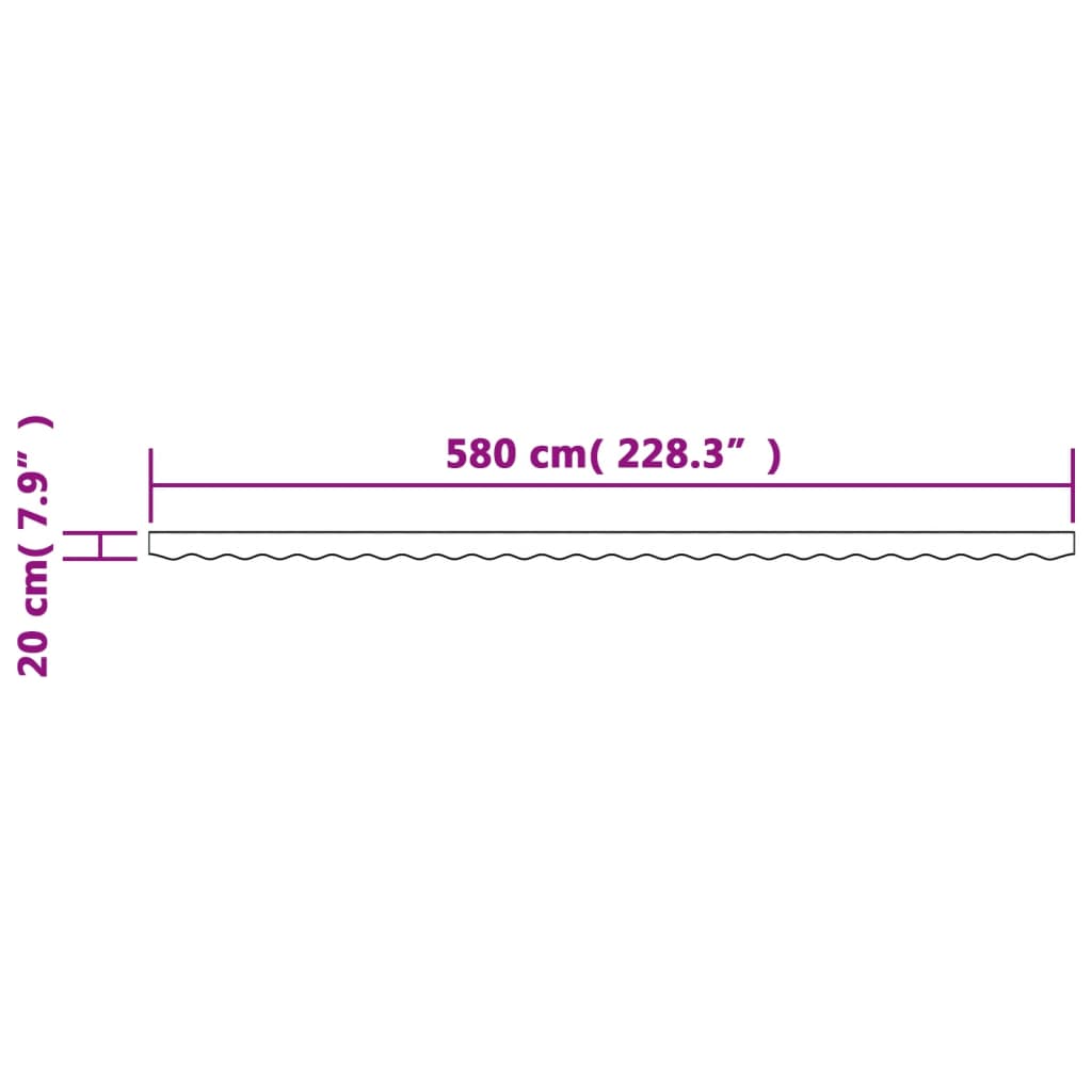 Replacement Fabric for Awning Valance Cream Stripe 6 m