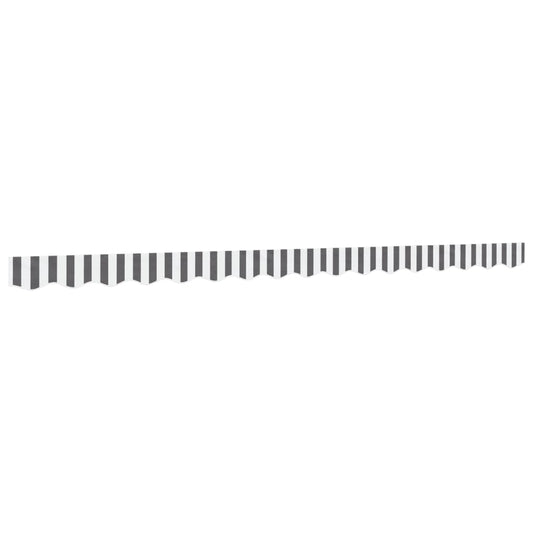Replacement Fabric for Awning Valance Anthracite and White Stripe 4 m Replacement Fabric for Awning Valance Anthracite and White Stripe 4 m