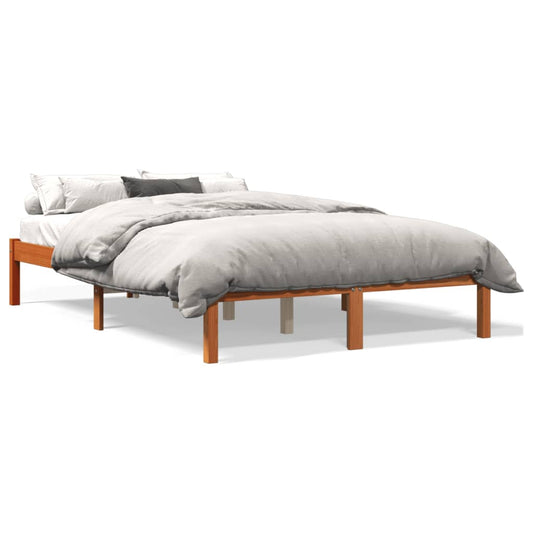 Bed Frame without Mattress Wax Brown 120x200 cm Solid Wood Pine Bed Frame without Mattress Wax Brown 120x200 cm Solid Wood Pine