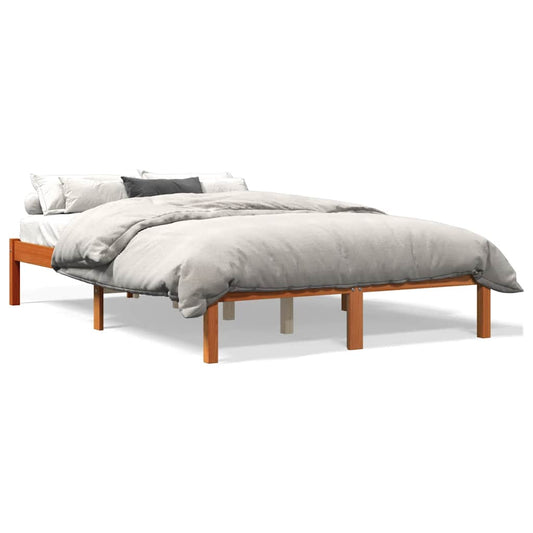 Bed Frame without Mattress Wax Brown 120x200 cm Solid Wood Pine Bed Frame without Mattress Wax Brown 120x200 cm Solid Wood Pine