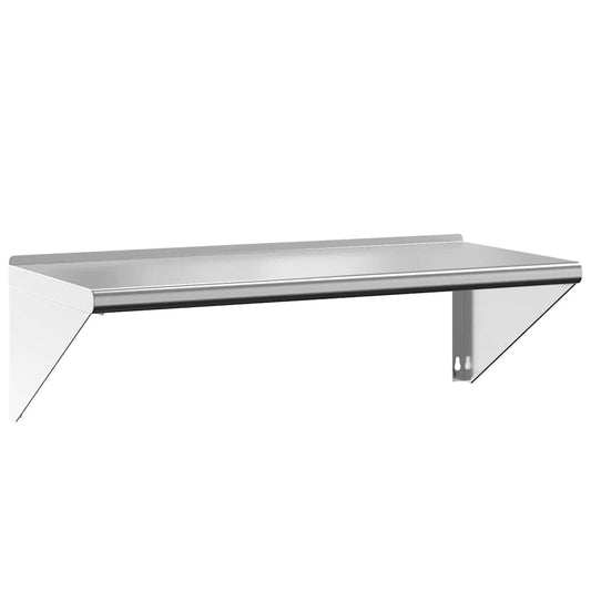 Wall Shelf 100x45x31 cm Silver Stainless Steel Wall Shelf 100x45x31 cm Silver Stainless Steel