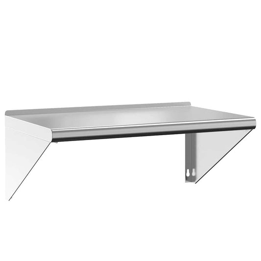 Wall Shelf 75x45x31 cm Silver Stainless Steel Wall Shelf 75x45x31 cm Silver Stainless Steel