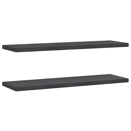 Wall Shelves 2 pcs 100x30 cm Black Stainless Steel Wall Shelves 2 pcs 100x30 cm Black Stainless Steel